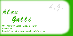 alex galli business card